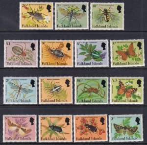 Falkland Islands 387-401 Insects MNH VF