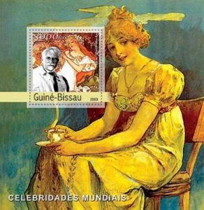 GUINE BISSAU 2003 SHEET ALPHONSE MUCHA ART PAINTINGS