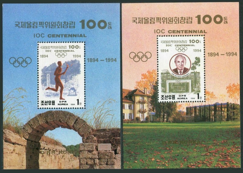 Korea 3335-3336,MNH. Olympic Committee,100,1994.Runner,Juan A.Samaranch. 