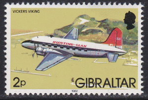 Gibraltar #417 F-VF Mint NH ** Aircraft