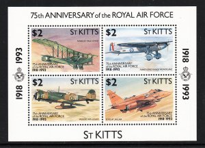 St Kitts 355 Airplanes Souvenir Sheet MNH VF