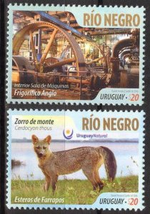 Uruguay 2016 Tourism Rio Negro Animals Set of 2 MNH