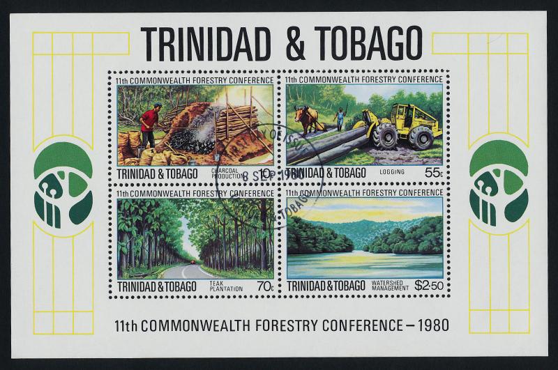 Trinidad & Tobago 336a used -  Forestry, Charcoal Production