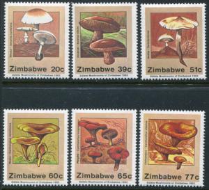 Zimbabwe 658-663, Nuovo senza Linguella, Funghi Fungi. x1883