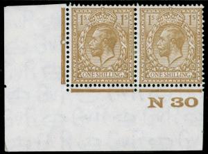 SG429 SPEC N45(1), 1s bistre-brown, M MINT. Cat £57+.  CONTROL N30 CORNER PAIR.