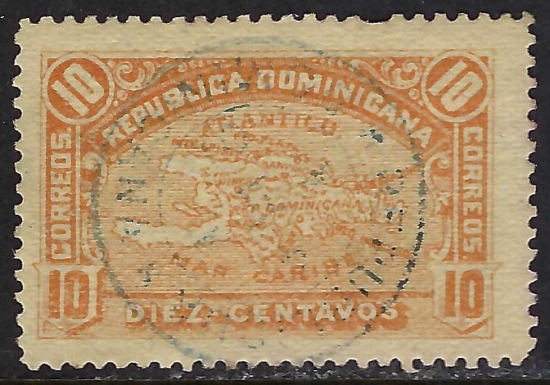 Dominican Republic 116 VFU TYPE I FORGERY MAP Z873-2