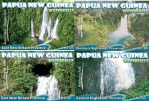 Papua New Guinea 2011 - Waterfalls - Set of 4 Stamps - Scott #1580-3 - MNH