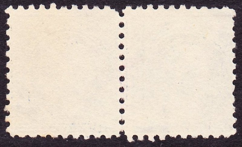 Scott 438, Used Pair, 20c Franklin P.10 SL Watermark, Light Violet REGISTERED Ca