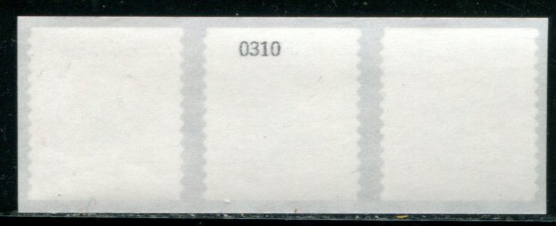 5832 US (10c) Radiant Star SA coil, MNH strip/3 w/center back # from 5k