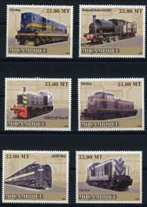 Rail Transportation History Diesel Trains Serie Set of 6 Stamps MNH