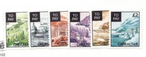 1996 Gibraltar - Sc# J20-25 - To Pay Postage Due - MNH Cv$11.40