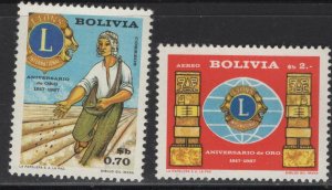 BOLIVIA #492,C273 MNH LIOND INTERNATIONAL