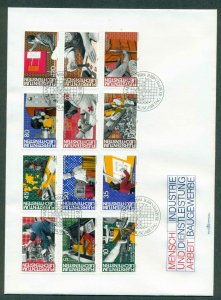 Liechtenstein 1984 Industries & Occupations Full Set FDC lot32214