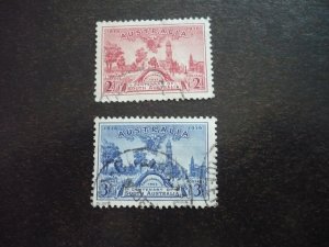 Stamps - Australia - Scott# 159-160 - Used Part Set of 2 Stamps