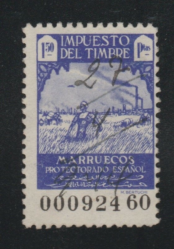 Spain fiscal revenue stamp 1-18a- Marruecos better