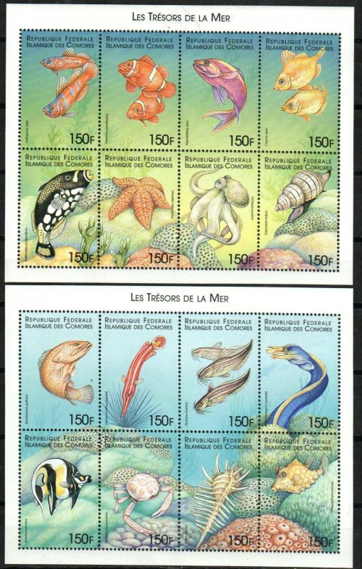 Comoro Stamp 886-887  - Fish and marine life