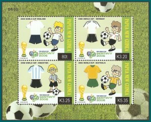 Papua New Guinea 2006 World Cup Football, MS MNH  #1216,SGMS1127