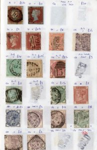 Dealers stamp approval book Great Britain 122 stamps selling value approx £298