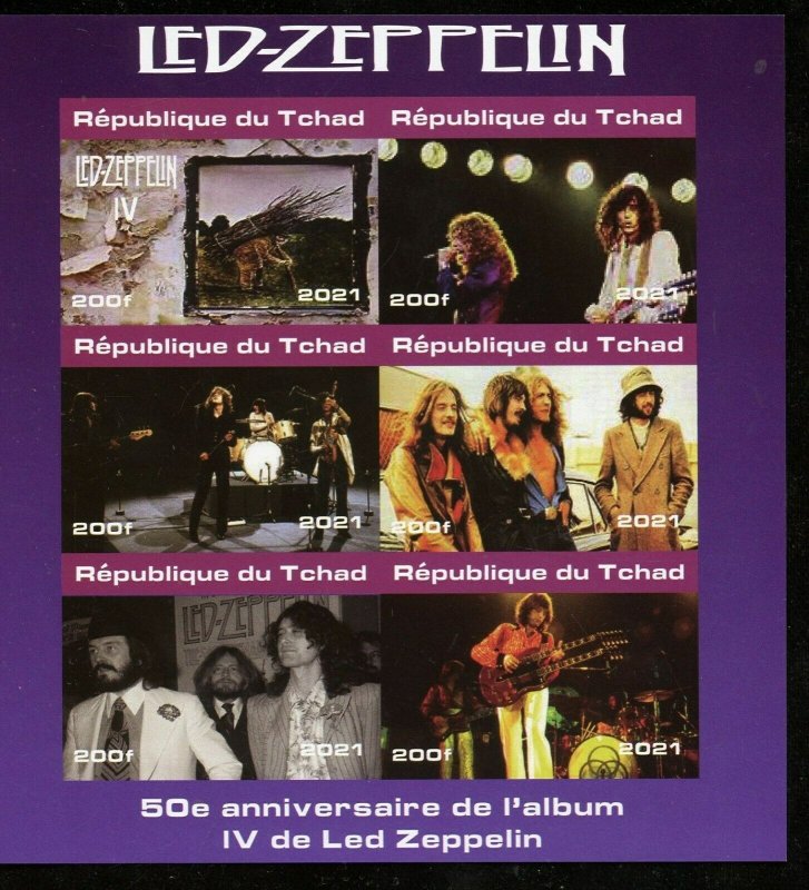 2021 50th ANNIVERSARY OF THE LED ZEPPELIN ALBUM IV  IMP  SHEET MINT NEVER HINGED