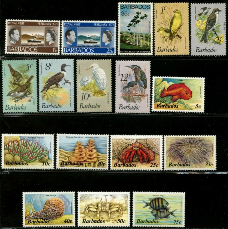 BARBADOS Sc#202//654 1939-1985 70 Different Mint Pictorials OG Hinged