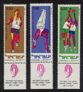 Israel Basketball Gymnastics Hapoel Games 3v 1971 MNH SG#481-483