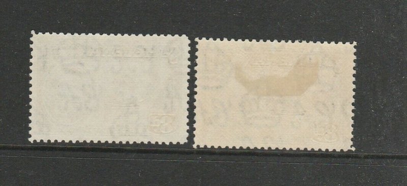 St Helena 1938/44 GV1 Ship Defs, 8d both listed shades MM SG 136a & 136b