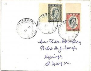 28207 -  GRENADA -  POSTAL HISTORY: COVER with postmark: Crochu