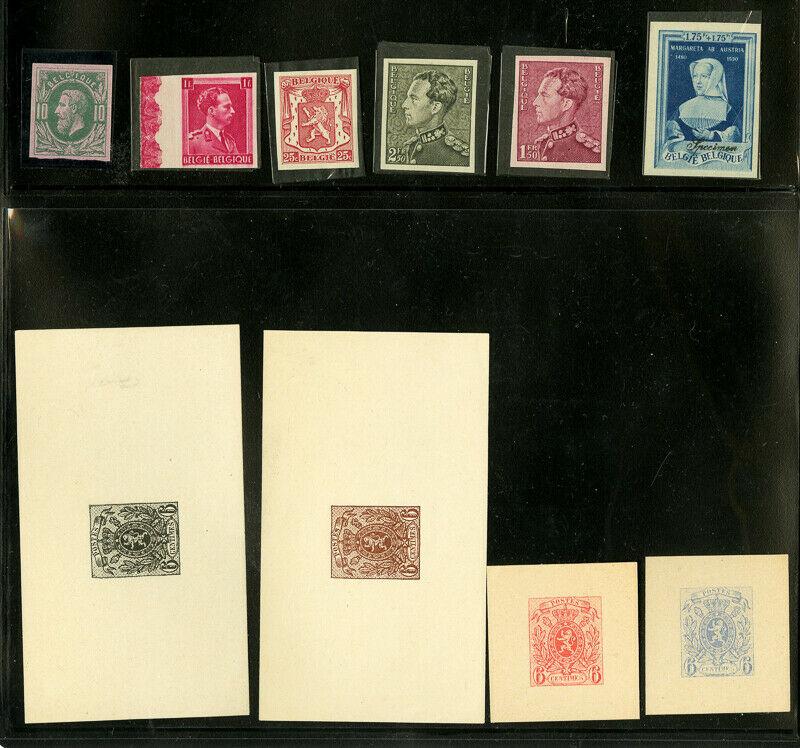 Belgium Early Imperforate Mint Stamp Issues Rare