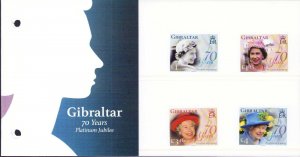 Gibraltar 70 Years Platinum Jubilee Queen 4 Val Presentation Pac 2022 MNH #1