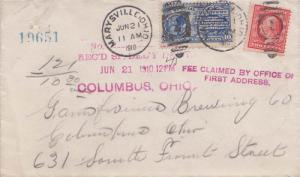 United States Ohio Marysville 1910 numeral duplex  2c Washington Franklin and...
