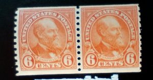 Sc# 723 MNH coil pair 6c Garfield CV47 BNA2024