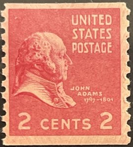 Scott #841 1939 2¢ Presidential Series John Adams perf. 10 vert. unused hinged