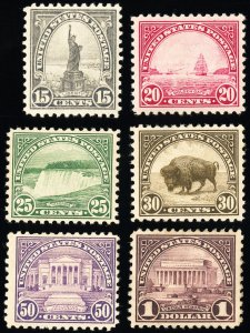 US Stamps # 566-71 MLH VF