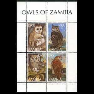 ZAMBIA 1997 - Scott# 697 S/S Owls NH