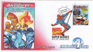 AO-4159n-1, 2007, Marvel Comics Super Heroes, FDC, Add-on Cachet, DCP, Fantastic