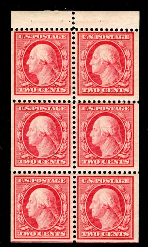 MOMEN: US STAMPS #375a POSITION J BOOKLET MINT OG NH 