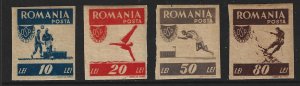 Romania Scott 628-631 Mint set Sports Imperf stamps 2017 CV $2.80