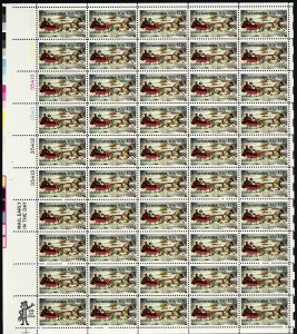 Currier and Ives Christmas Sheet of Fifty 10 Cent Postage Stamps Scott 1551