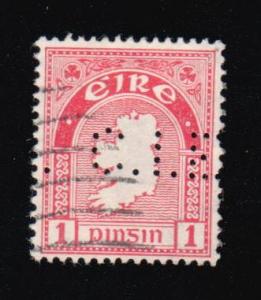 Ireland #107   perfin