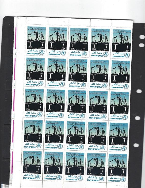  QATAR (P1402BB) SG 465-70 IN SHEETS OF 50 SETS MNH  CHEAP START PRICE