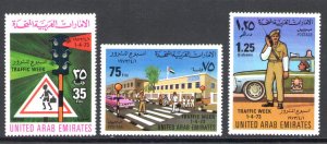 1973 United Arab Emirates, Stanley Gibbons # 15/17 - Road Safety, MNH**