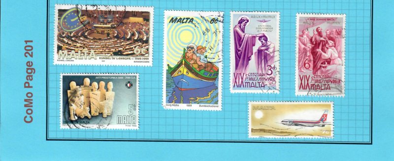 MALTA COMO 201 used just 20¢ for the ENTIRE lot. Catalog value TOTALLY IGNORED