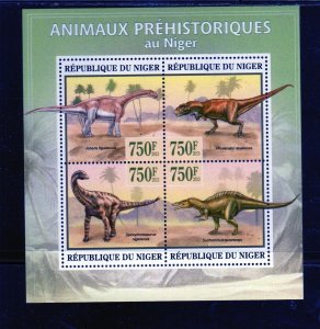 NIGER #1193 2013 DINOSAURS MINT VF NH O.G M/S