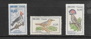 BIRDS - BRAZIL #1087-9  MNH