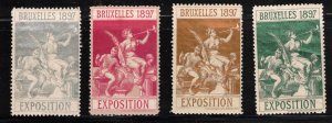 BELGIUM Poster Stamps MNH - 1897 Brussells International Exhibition 2