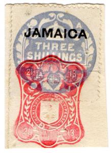 (I.B) Jamaica Revenue : Duty Stamp 3/- (die A)