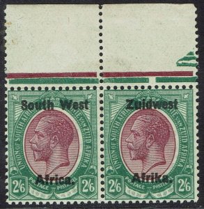 SOUTH WEST AFRICA 1923 KGV 2/6 STAMPS MNH ** PAIR SETTING III