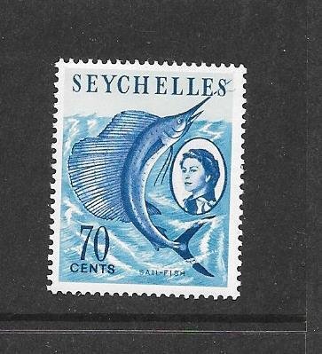 FISH - SEYCHELLES #206  SAILFISH   MNH