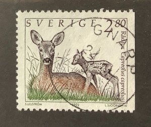 Sweden 1992 Scott 1921 used - 2.80kr,  Wild Animals, Western Roe Deer