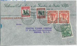 27368 - COLOMBIA - POSTAL HISTORY-COVER to UK 1934 - FRUIT \ PETROL \ ANIMALS-